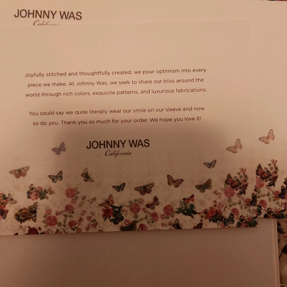 Johnny Was Multicolor Butterfly and Stripe Scarf - Picture 10 of 10